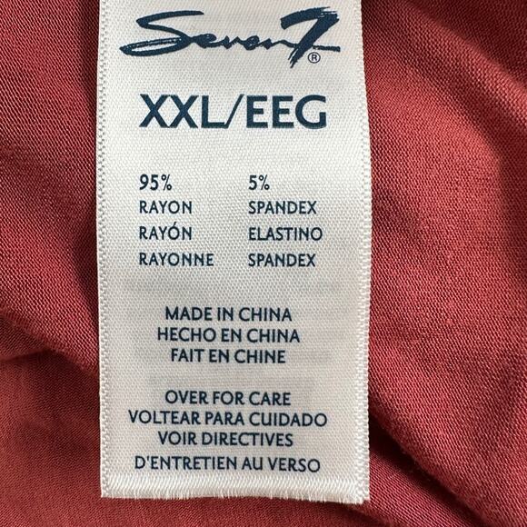 NWT Seven7 Womens Coral and White Sleeveless Maxi Shift Knit Dress- Size XXL - Picture 10 of 12